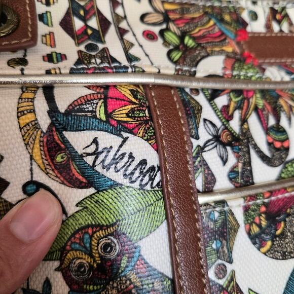 Sakroots Artistic Owl Crossbody Purse Embroidered Strap Boho - Picture 6 of 16